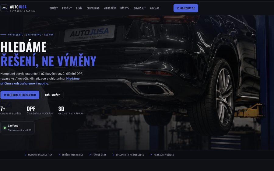Náhled webu AutoJuSa Tachov