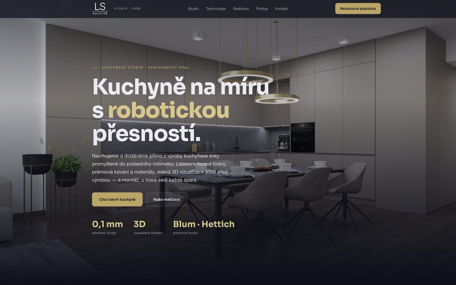 Náhled webu LS Kuchyně